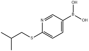 2-(ISOBUTYLTHIO)PYRIDINE-5-BORONIC ACID 结构式