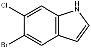 5-溴-6-氯吲哚 结构式