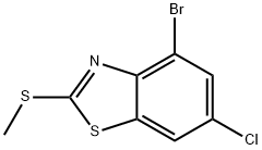 4-BROMO-6-CHLORO-2-(METHYLTHIO)BENZO[D]THIAZOLE 结构式