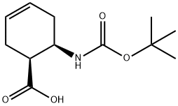 (1S,6R)-6-(tert-butoxycarbonylamino)cyclohex-3-enecarboxylic acid 结构式