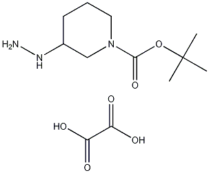 tert-butyl 3-hydrazinylpiperidine-1-carboxylate oxalate 结构式