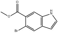 5-溴-吲哚-6-羧酸甲酯 结构式
