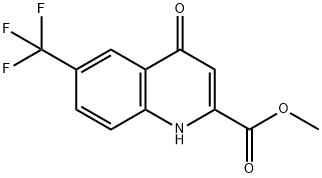 METHYL 4-HYDROXY-6-(TRIFLUOROMETHYL)QUINOLINE-2-CARBOXYLATE 结构式