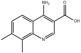 4-Amino-7,8-dimethylquinoline-3-carboxylic acid 结构式