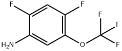 2,4-二氟-5-三氟甲氧基苯胺 结构式