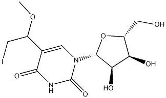 5-(1-Methoxy-2-iodoethyl)uridine 结构式