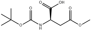 N-[(1,1-二甲基乙氧基)羰基]-D-天冬氨酸-4-甲酯 结构式