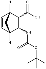 (1R,2S,3R,4S)-3-(tert-butoxycarbonylamino)bicyclo[2.2.1]hept-5-ene-2-carboxylic acid 结构式