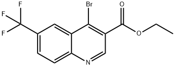 4-Bromo-6-(trifluoromethyl)quinoline-3-carboxylic acid ethyl ester 结构式