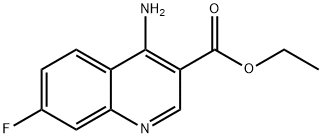 4-Amino-7-fluoroquinoline-3-carboxylic acid ethyl ester 结构式