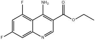 4-Amino-5,7-difluoroquinoline-3-carboxylic acid ethyl ester 结构式