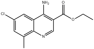 4-Amino-6-chloro-8-methylquinoline-3-carboxylic acid ethyl ester 结构式