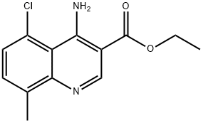 4-Amino-5-chloro-8-methylquinoline-3-carboxylic acid ethyl ester 结构式