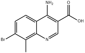 4-Amino-7-bromo-8-methylquinoline-3-carboxylic acid 结构式