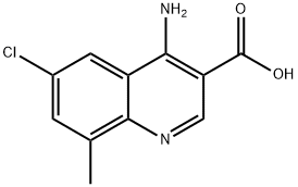 4-Amino-6-chloro-8-methylquinoline-3-carboxylic acid 结构式