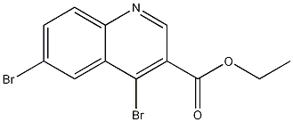 4,6-二溴喹啉-3-羧酸乙酯 结构式