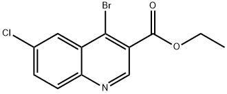 4-Bromo-6-chloroquinoline-3-carboxylic acid ethyl ester 结构式