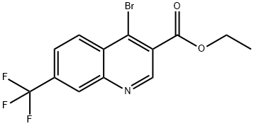 4-Bromo-7-(trifluoromethyl)quinoline-3-carboxylic acid ethyl ester 结构式