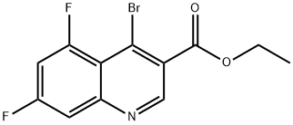 4-Bromo-5,7-difluoroquinoline-3-carboxylic acid ethyl ester 结构式