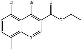 4-Bromo-5-chloro-8-methylquinoline-3-carboxylic acid ethyl ester 结构式