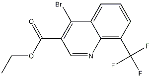 4-Bromo-8-(trifluoromethyl)quinoline-3-carboxylic acid ethyl ester 结构式