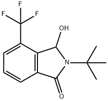 2-(叔丁基)-3-羟基-4-(三氟甲基)异吲哚啉-1-酮 结构式
