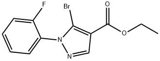 5-溴-1-(2-氟苯基)-1H-吡唑-4-羧酸乙酯 结构式