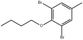 1,3-二溴-2-丁氧基-5-甲基苯 结构式