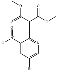 2-(5-溴-3-硝基吡啶-2-基)基丙二酸二甲酯 结构式