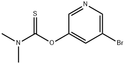 O-5-Bromopyridin-3-yl dimethylcarbamothioate 结构式