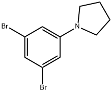 1-(3,5-二溴苯基)吡咯烷 结构式