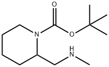2-[(甲基氨基)甲基]-1-哌啶甲酸叔丁酯 结构式