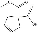 3-Cyclopentene-1,1-dicarboxylic acid monomethyl ester 结构式