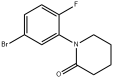 1-(5-溴-2-氟苯基)哌啶-2-酮 结构式