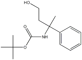 (4-羟基-2-苯基丁-2-基)氨基甲酸叔丁酯 结构式