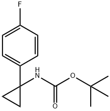 1-(4-氟苯基)环丙基氨基甲酸叔丁基酯 结构式