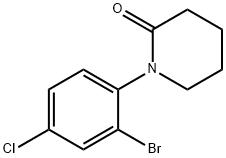 1-(2-Bromo-4-chlorophenyl)piperidin-2-one 结构式