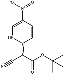 2-氰基-2-(5-硝基吡啶-2(1H)-亚基)乙酸叔丁酯 结构式
