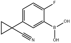 5-(1-氰基环丙基)-2-氟苯硼酸 结构式