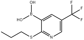 2-丙基硫代-5-三氟甲基吡啶-3-硼酸 结构式