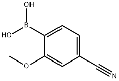 4-氰基-2-甲氧基苯硼酸 结构式