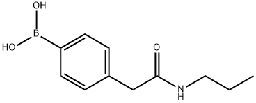 4-(N-丙基氨基羰基甲基)苯硼酸 结构式