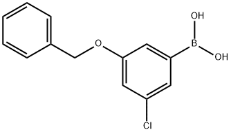 3-苄氧基-5-氯苯硼酸 结构式