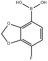 4-FLUORO-2,3-METHYLENEDIOXYPHENYLBORONIC ACID 结构式