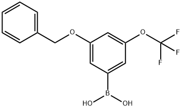 3-(BENZYLOXY)-5-(TRIFLUOROMETHOXY)PHENYLBORONIC ACID 结构式