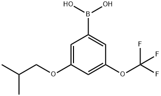 3-ISOBUTOXY-5-(TRIFLUOROMETHOXY)PHENYLBORONIC ACID 结构式