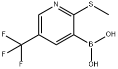 2-METHYLTHIO-5-TRIFLUOROMETHYLPYRIDINE-3-BORONIC ACID 结构式