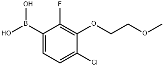 4-氯-2-氟-3-(2-甲氧基乙氧基)苯硼酸 结构式