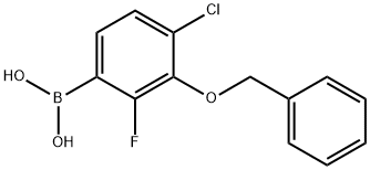 3-苄氧基-4-氯-2-氟苯硼酸 结构式