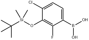 3-(T-丁基二甲基甲硅烷基氧基)-4-氯-2-氟苯硼酸 结构式